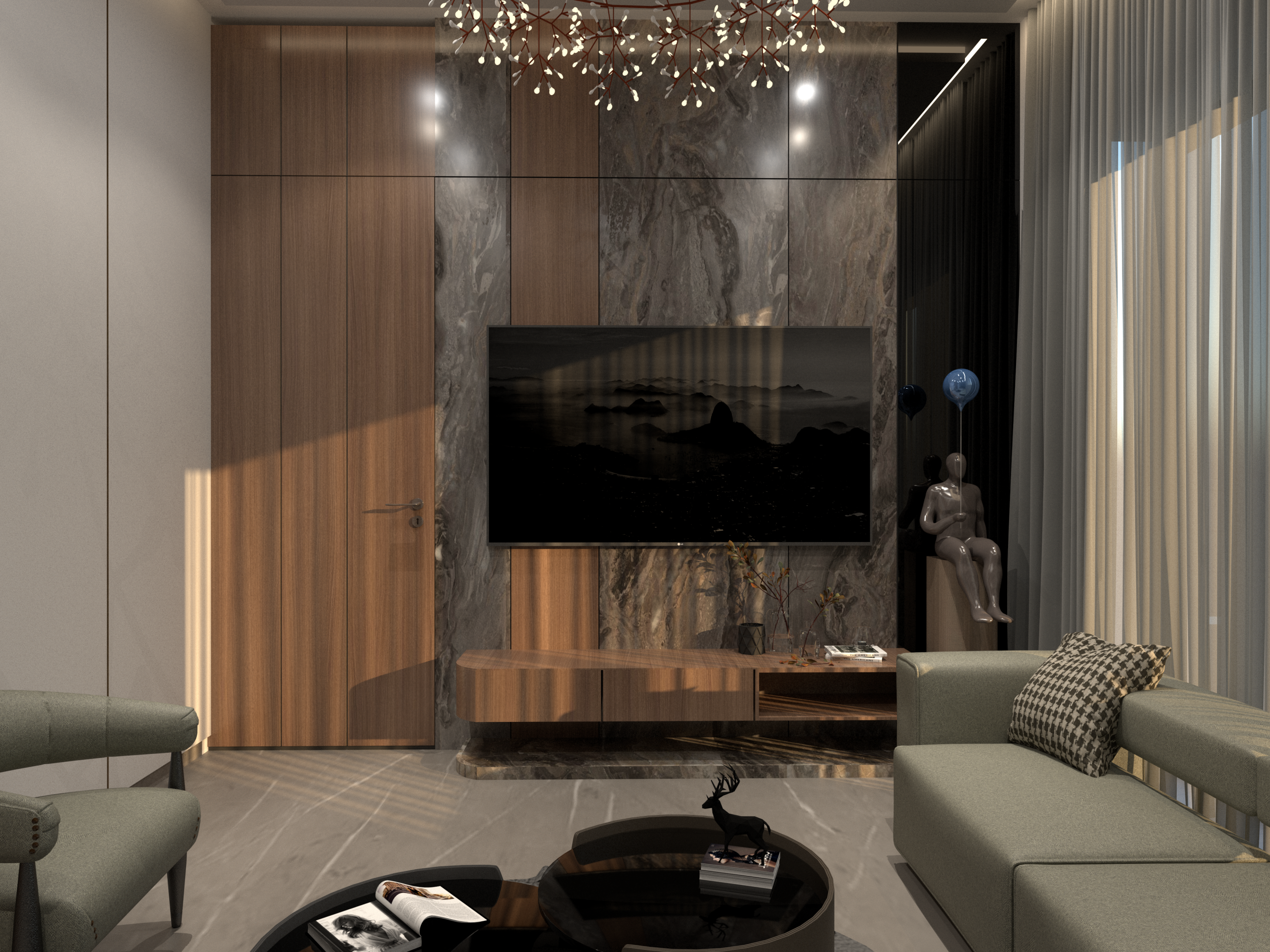 Drawing room , tv unit