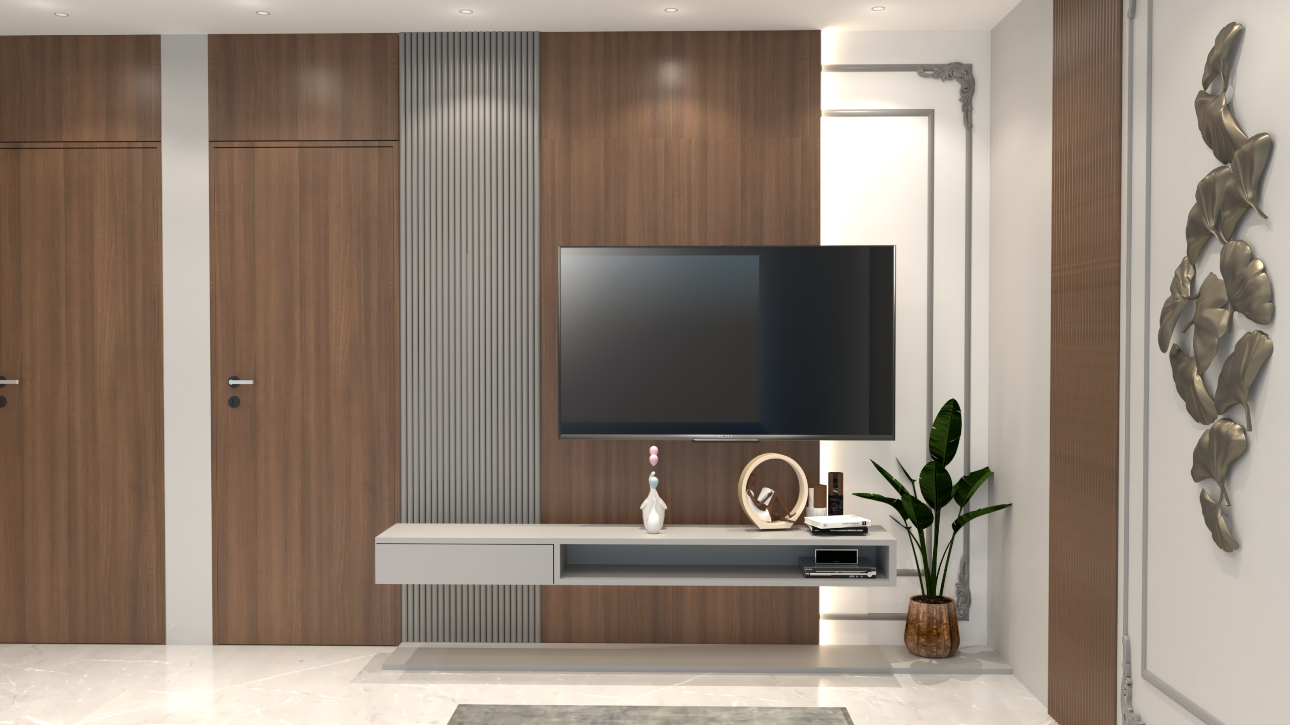 living area , tv unit , modern living
